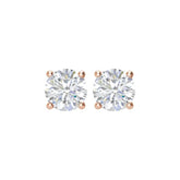 14K Rose 4 CTW Lab-Grown Diamond Stud Earrings